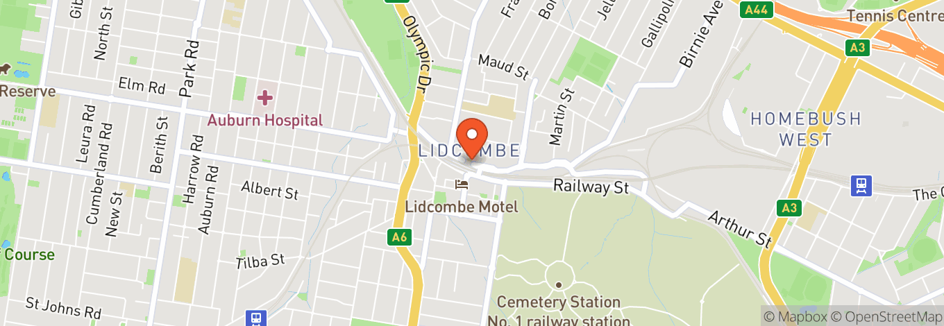Map of Lidcombe Oval