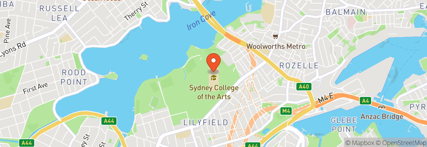 Map of Sydney College of the Arts