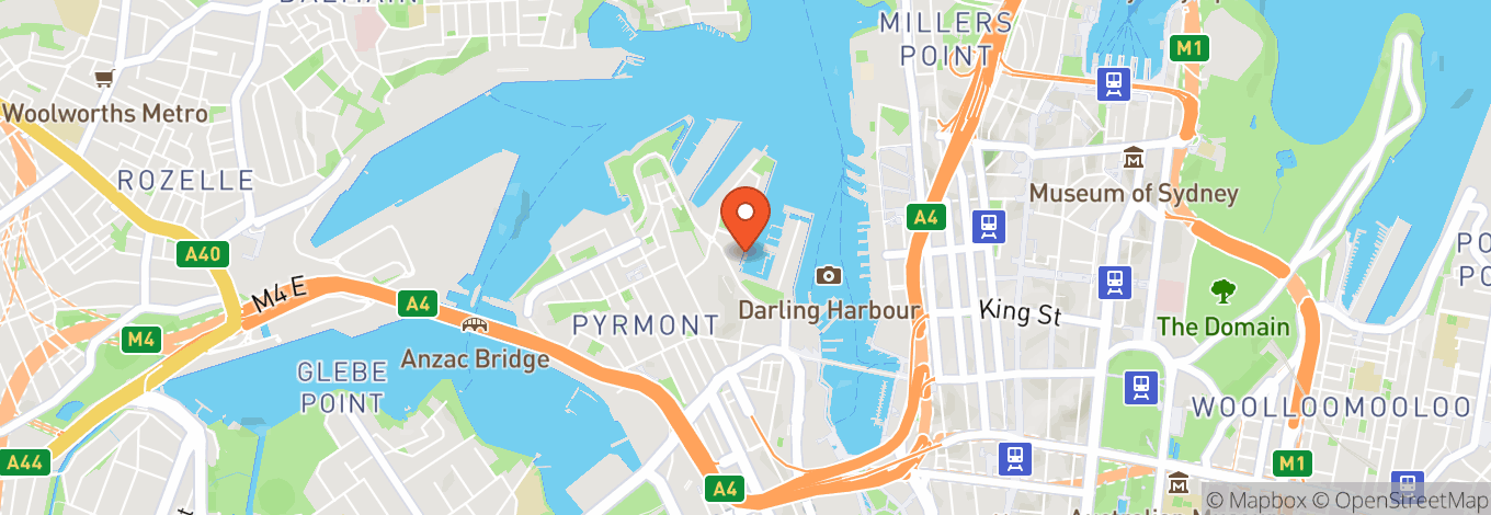 Map of Sydney Harbour Cruise
