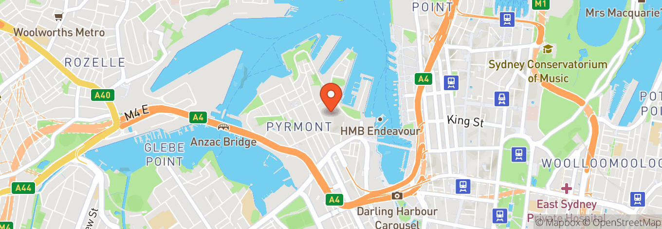 Map of Sydney Event Centre