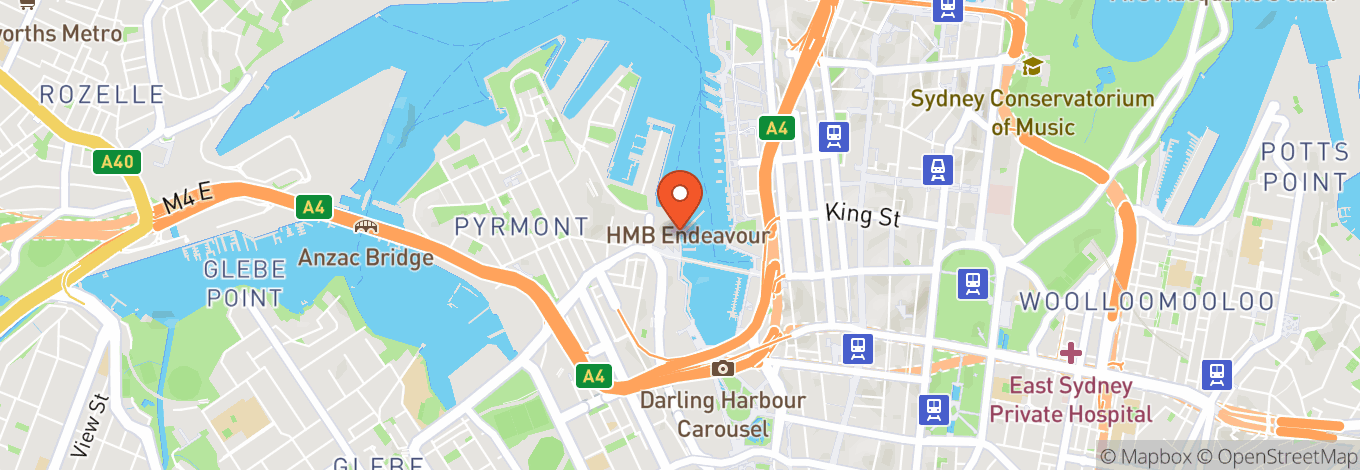 Map of Australian National Maritime Museum