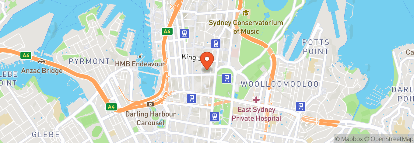 Map of Bar 83 At Sydney Tower