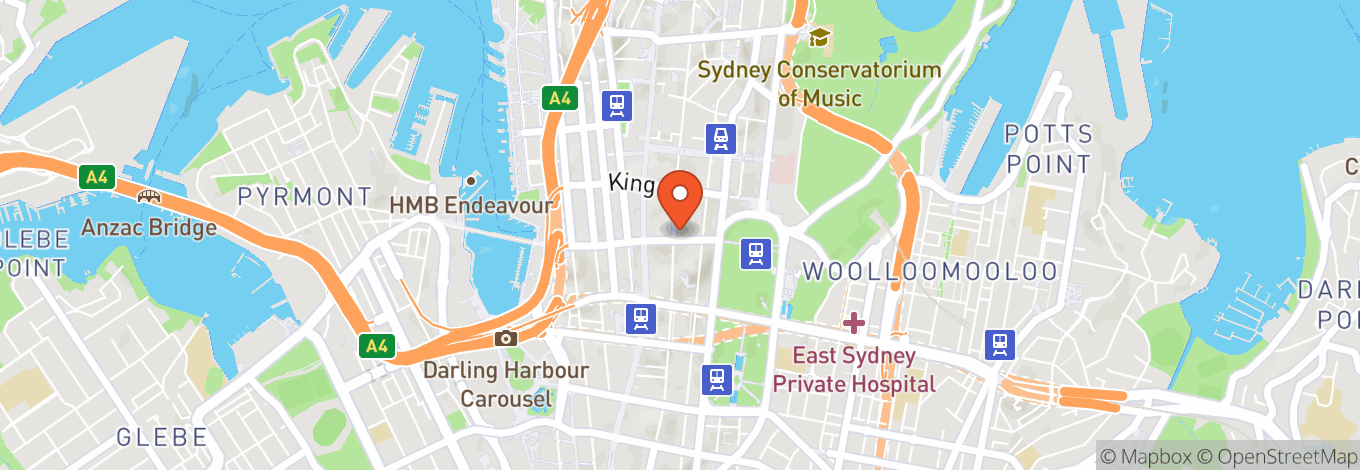 Map of Westfield Sydney