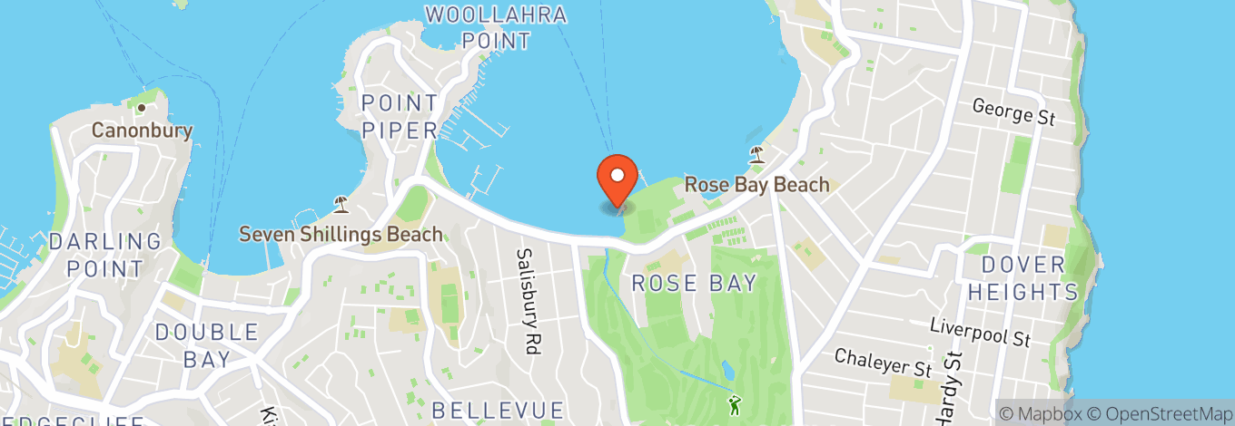 Map of Rose Bay Pontoon Wharf