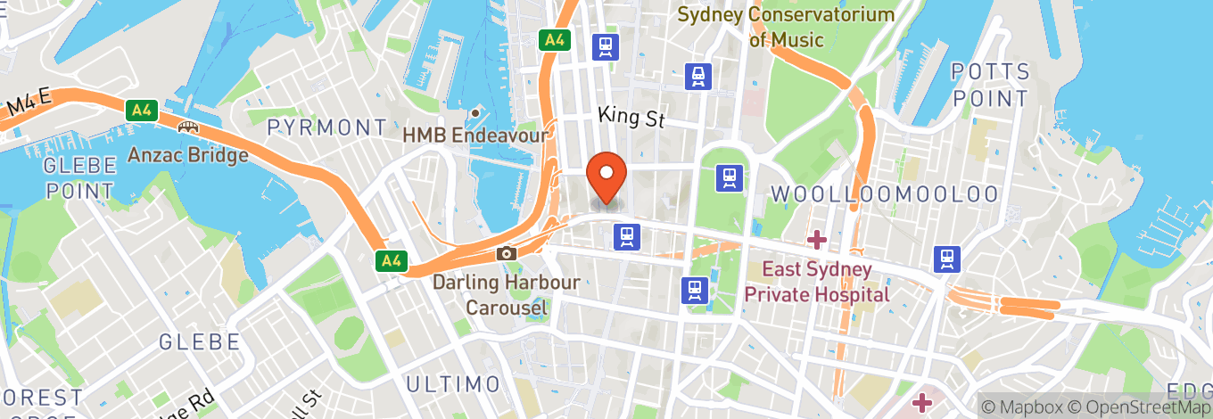 Map of TBA SYDNEY