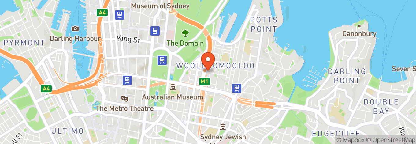 Map of East Sydney Hotel