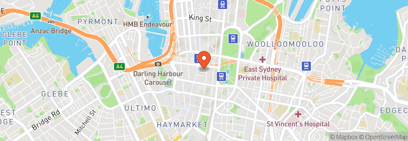 Map of Kimpton Margot Sydney