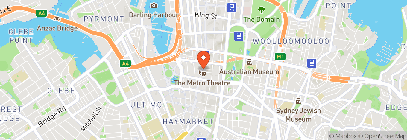 Map of Star Bar Comedy Theatre