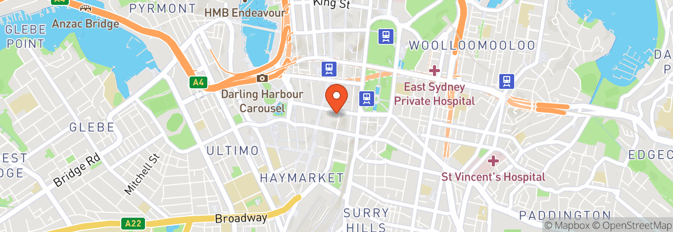 Map of Rydges World Square