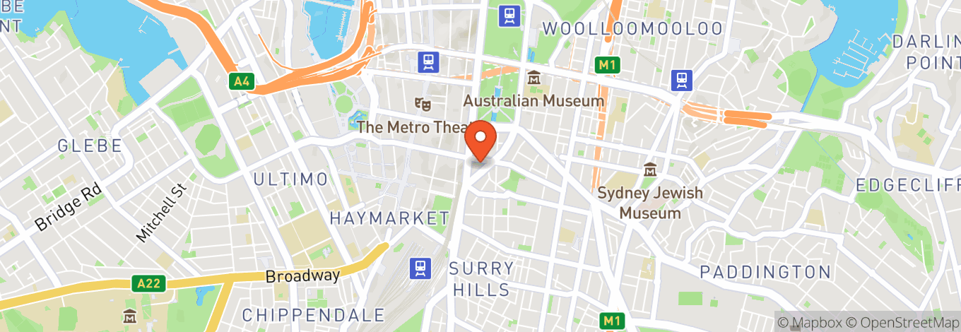 Map of Ace Hotel Sydney