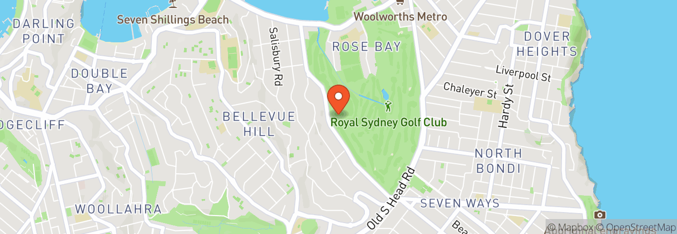 Map of Easts Rugby - Eastern Suburbs Rugby Union Club