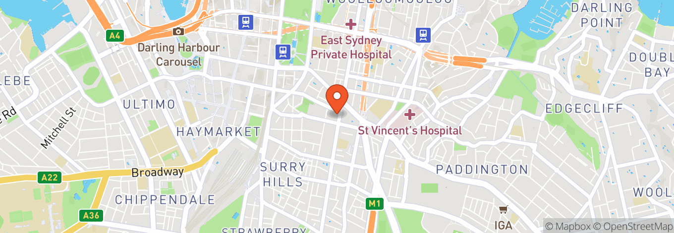 Map of Trough X Sydney