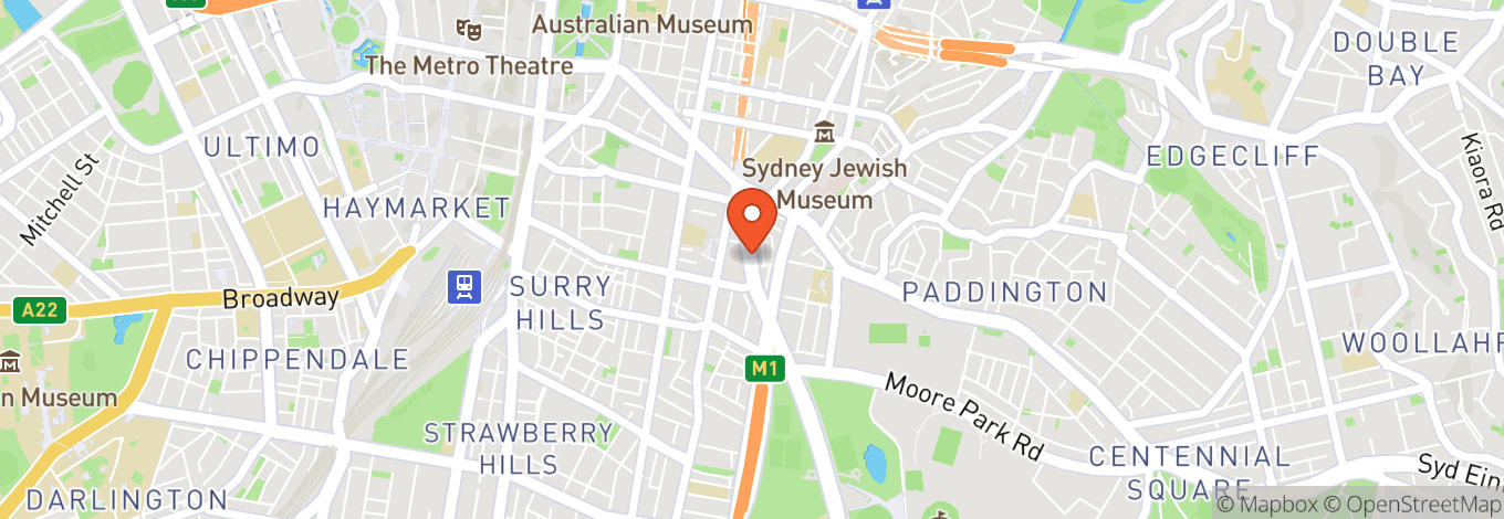 Map of Flinders Street