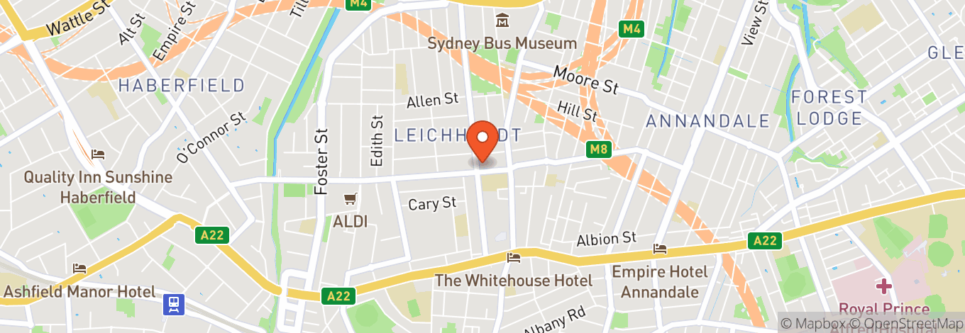 Map of Leichhardt Town Hall