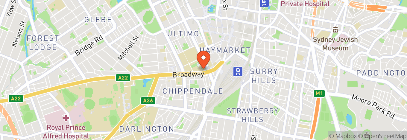 Map of The Loft On Broadway