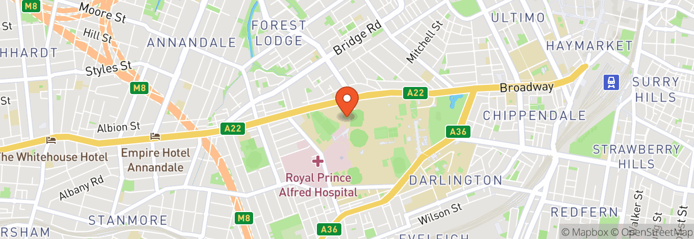 Map of Sydney University Soccer Football Club