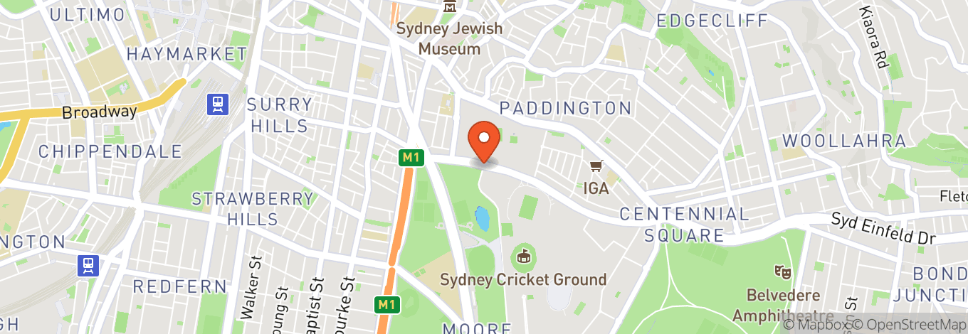 Map of Sydney Cricket Ground (Scg)