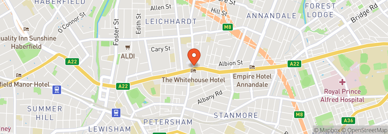 Map of Crowbar Sydney & Ultimate Pig