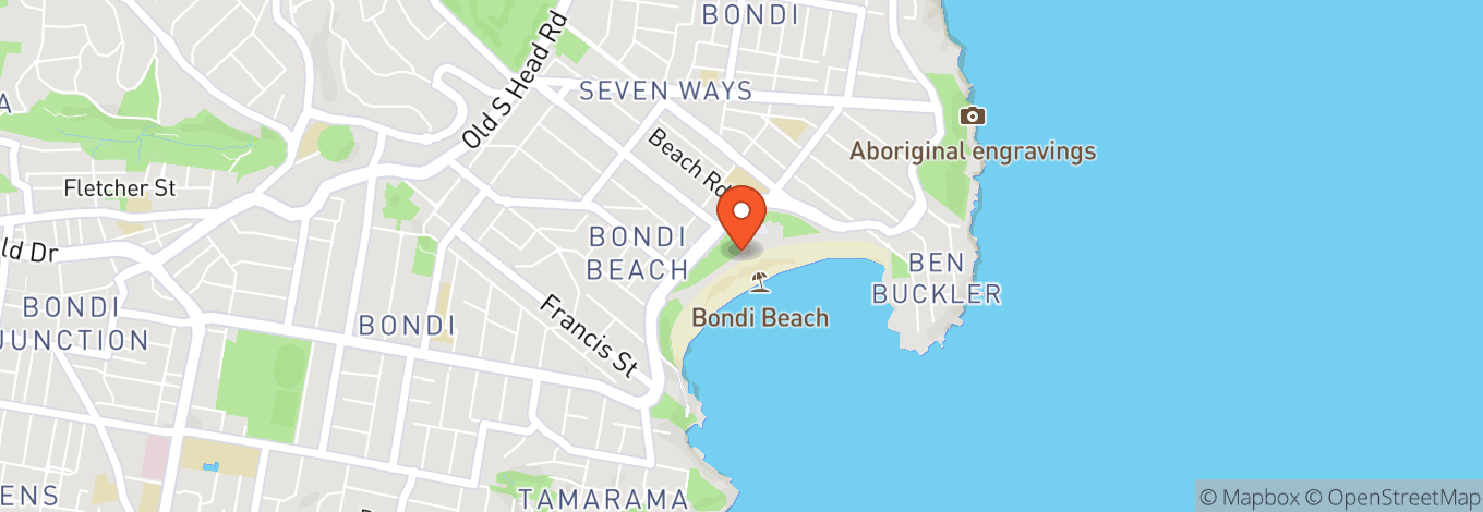 Map of Bondi Beach Park