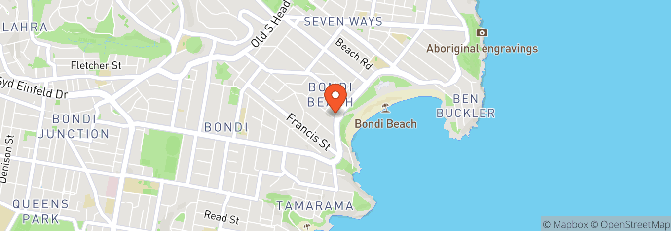 Map of Lamrock Cafe Bondi Beach