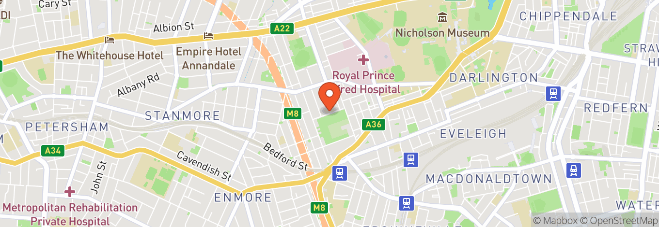 Map of Sydney Park Precinct + Camperdown Memorial Rest Park