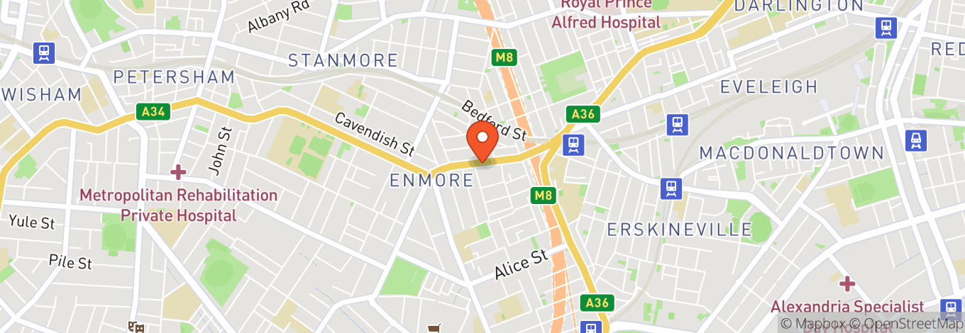 Map of Enmore Comedy Club