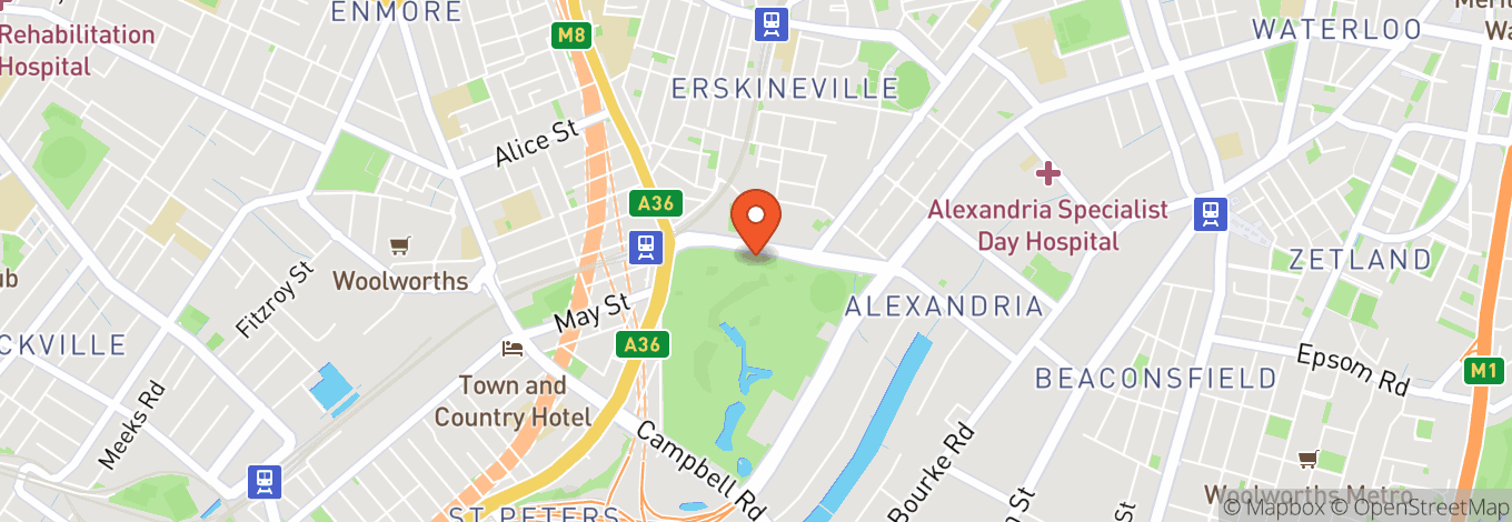 Map of Sydney Park Amphitheatre