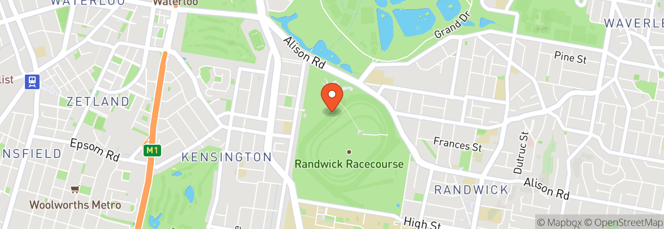 Map of Royal Randwick Racecourse
