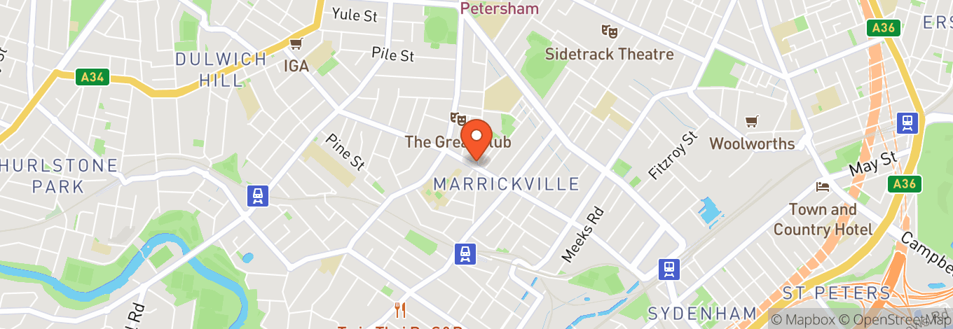 Map of Marrickville Town Hall