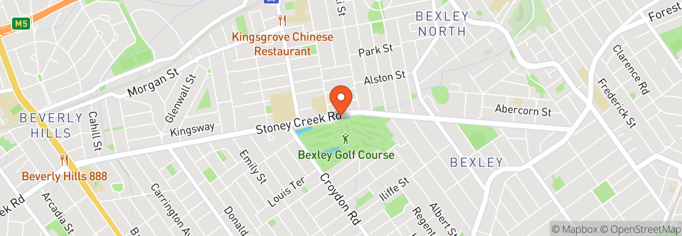 Map of Bexley Golf Course