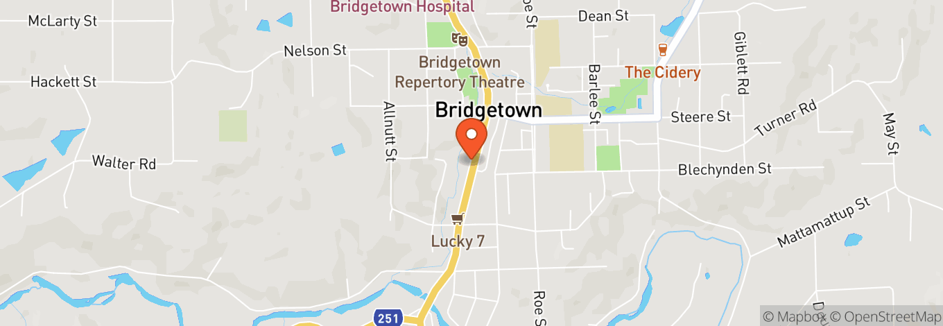 Map of Bridgetown Pottery