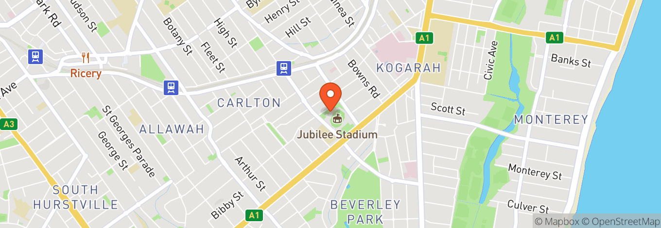 Map of Netstrata Jubilee Stadium