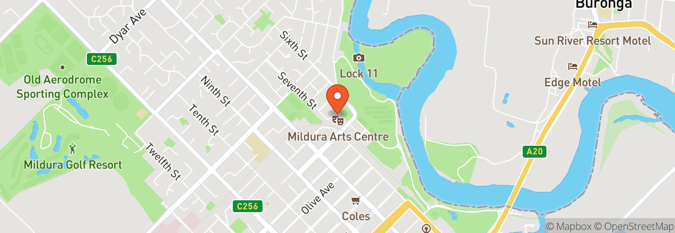 Map of Mildura Arts Centre