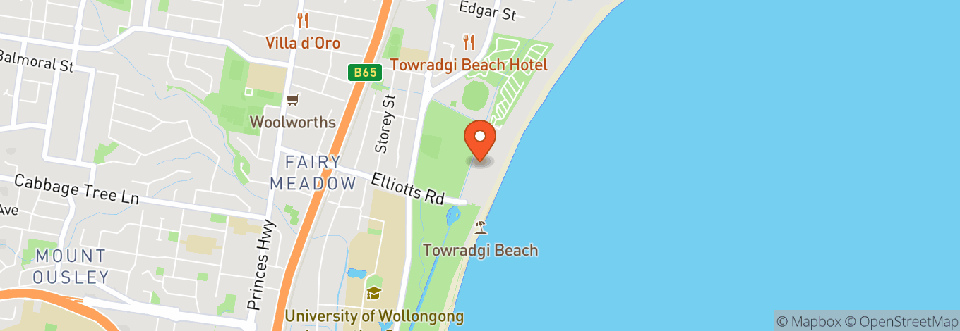 Map of Fairy Meadow Surf Life Saving Club