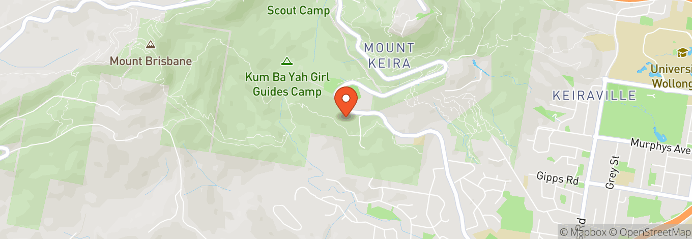 Map of Mt Keira Girl Guide Campsite