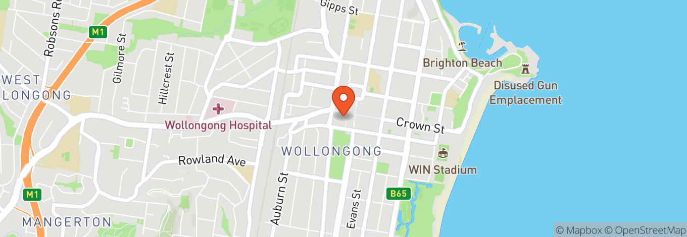 Map of Globe Lane - Wollongong