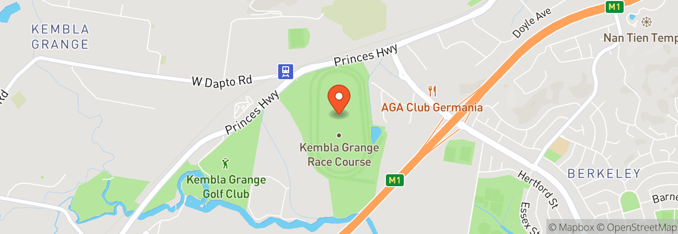 Map of Kembla Grange Racecourse