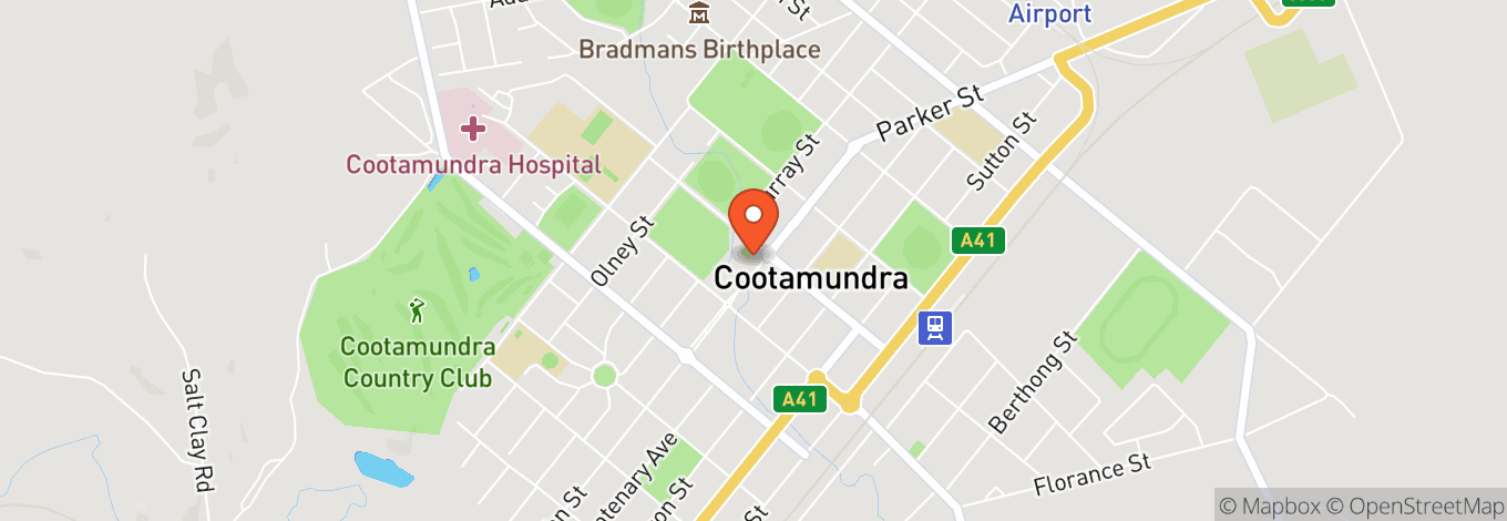 Map of Cootamundra Ex Services Club