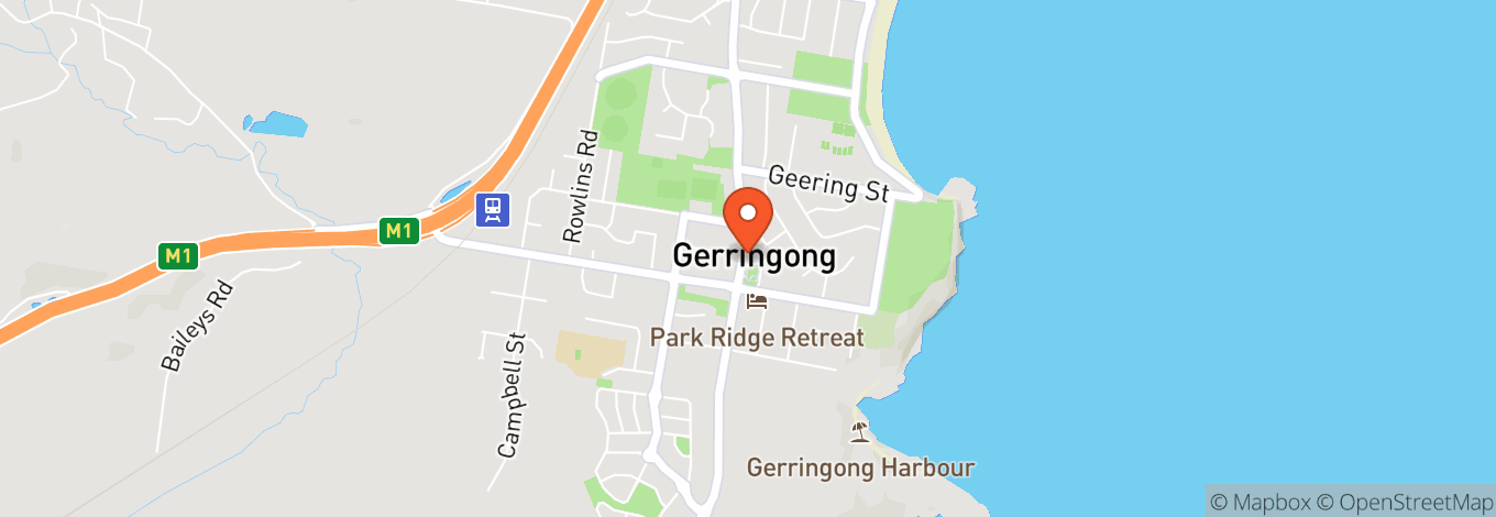 Map of Gerringong Town Hall