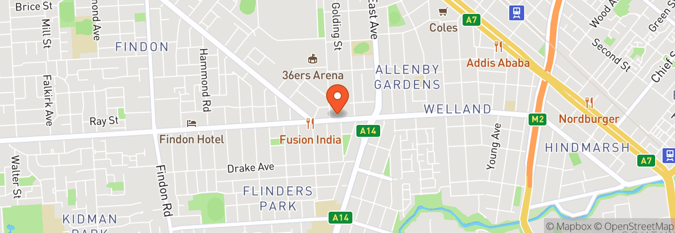 Map of Flinders Park Community Hall
