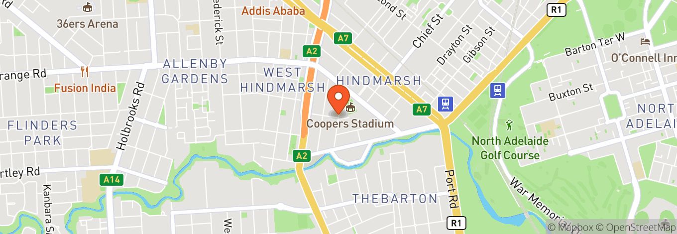 Map of Coopers Stadium