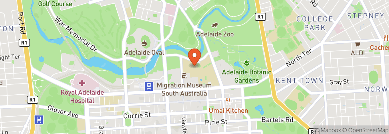 Map of Adelaide Unibar
