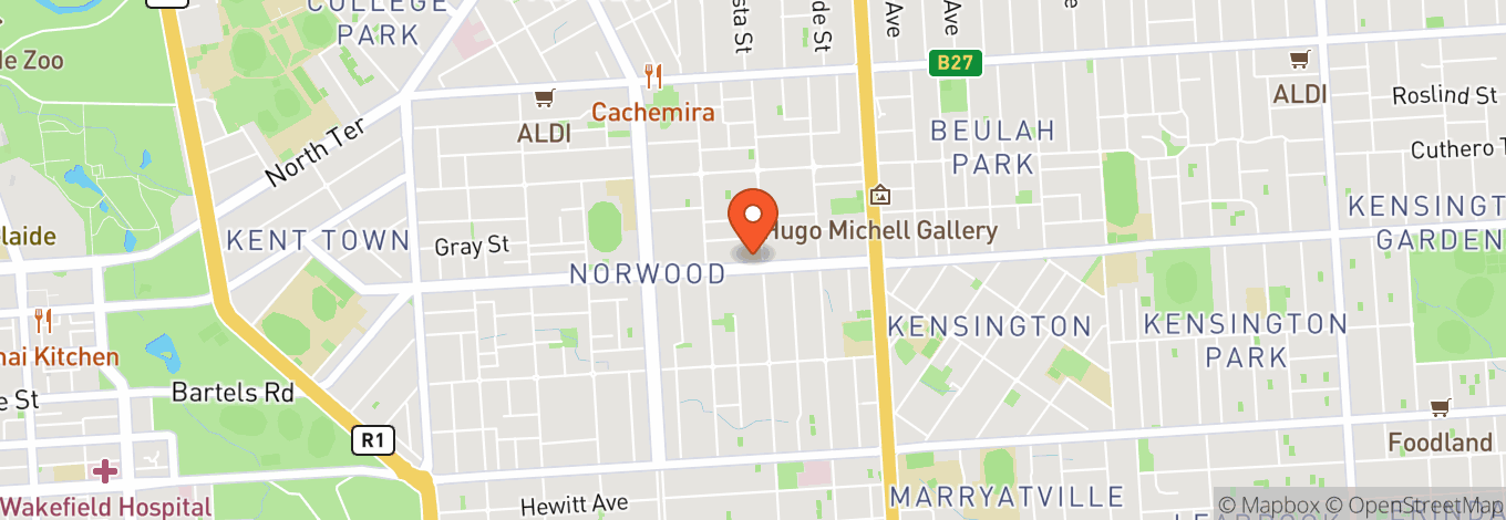 Map of Norwood Concert Hall