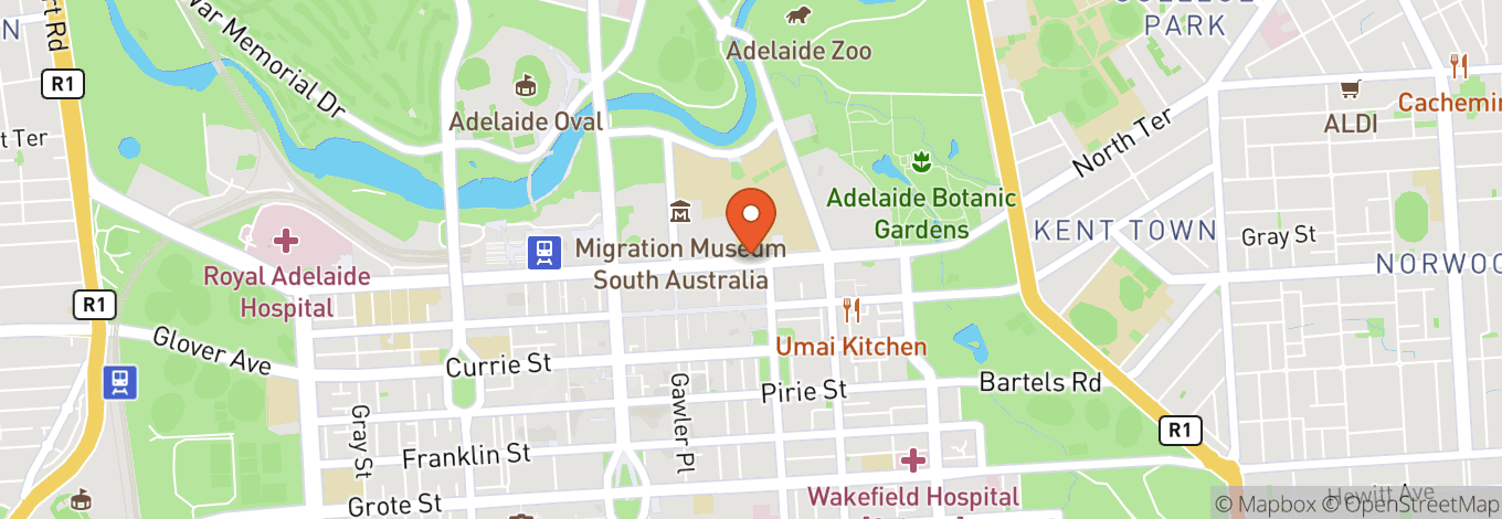 Map of Adelaide Botanic Garden