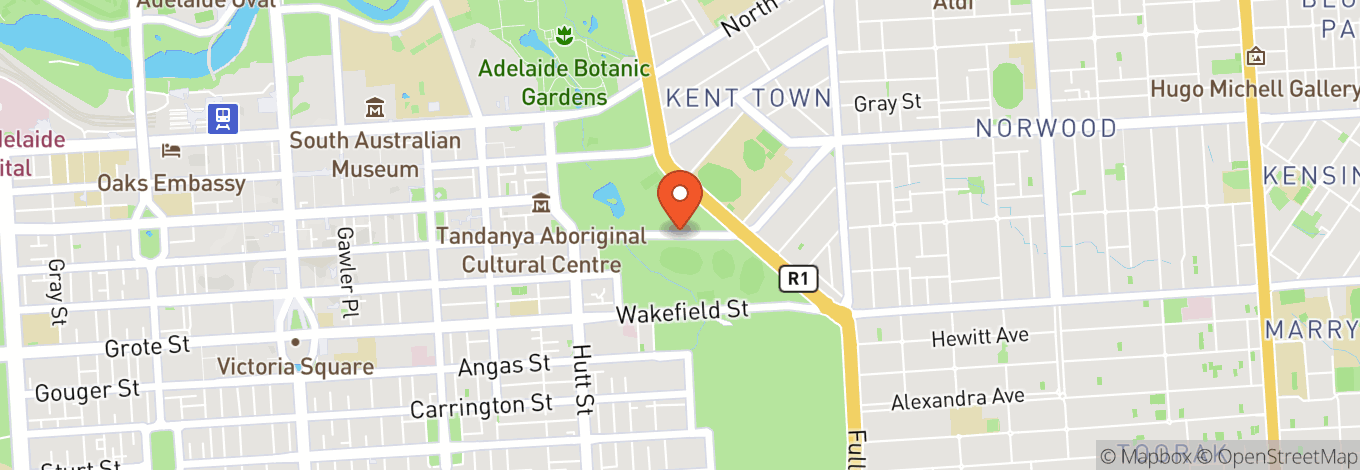 Map of Southern Rymill Park