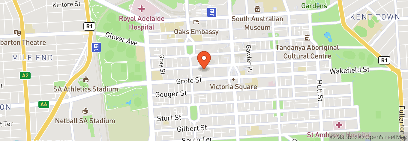 Map of Adelaide Central Bus Station