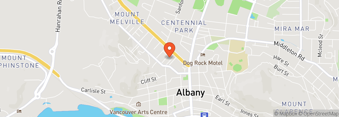 Map of Albany Town Hall