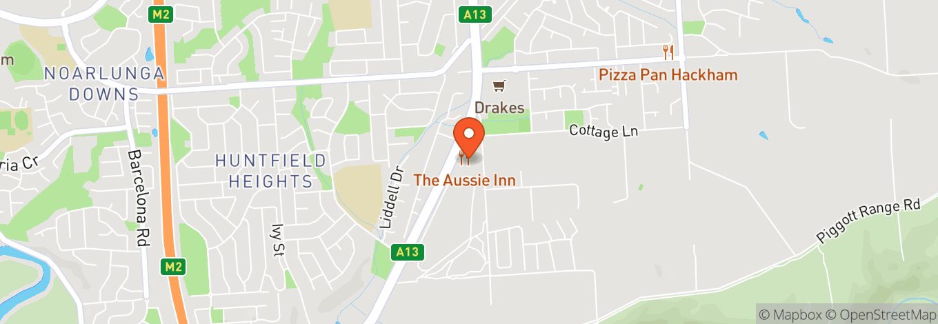 Map of The Aussie Inn