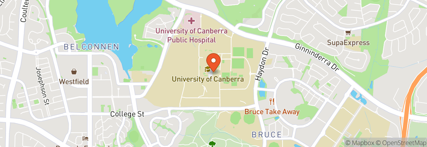 Map of University Of Canberra