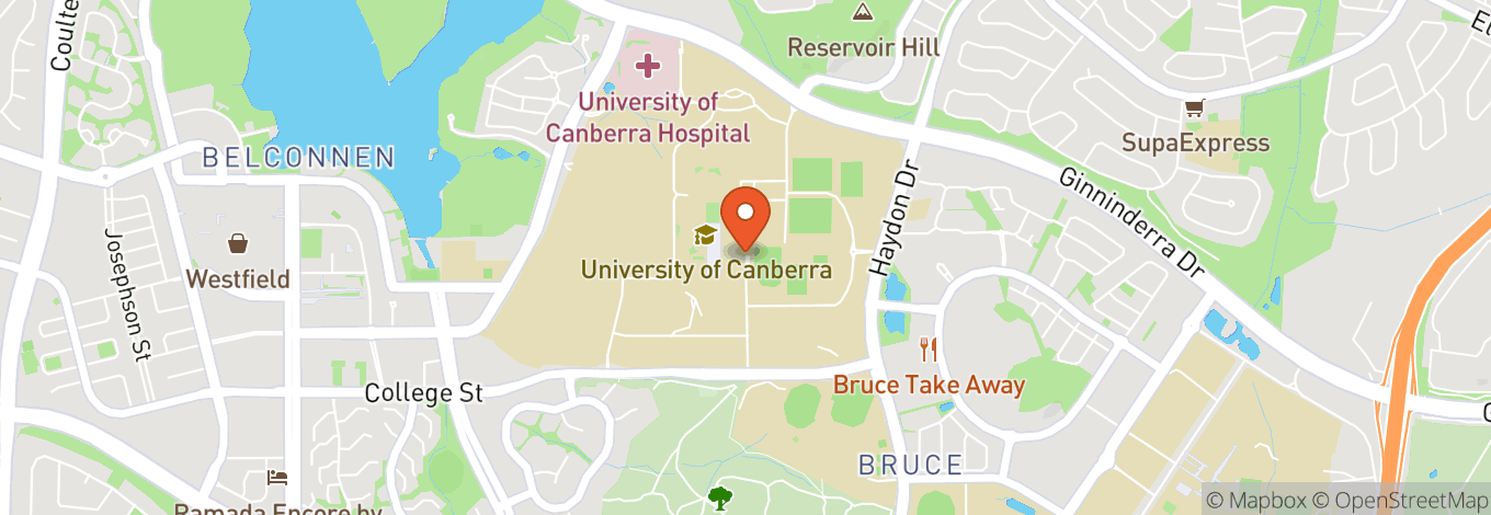 Map of Uc Lawns (University Of Canberra)